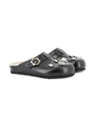 Clogs per bambina The Marc Jacobs Kids nere con applicazioni a fiori - Rubino Kids