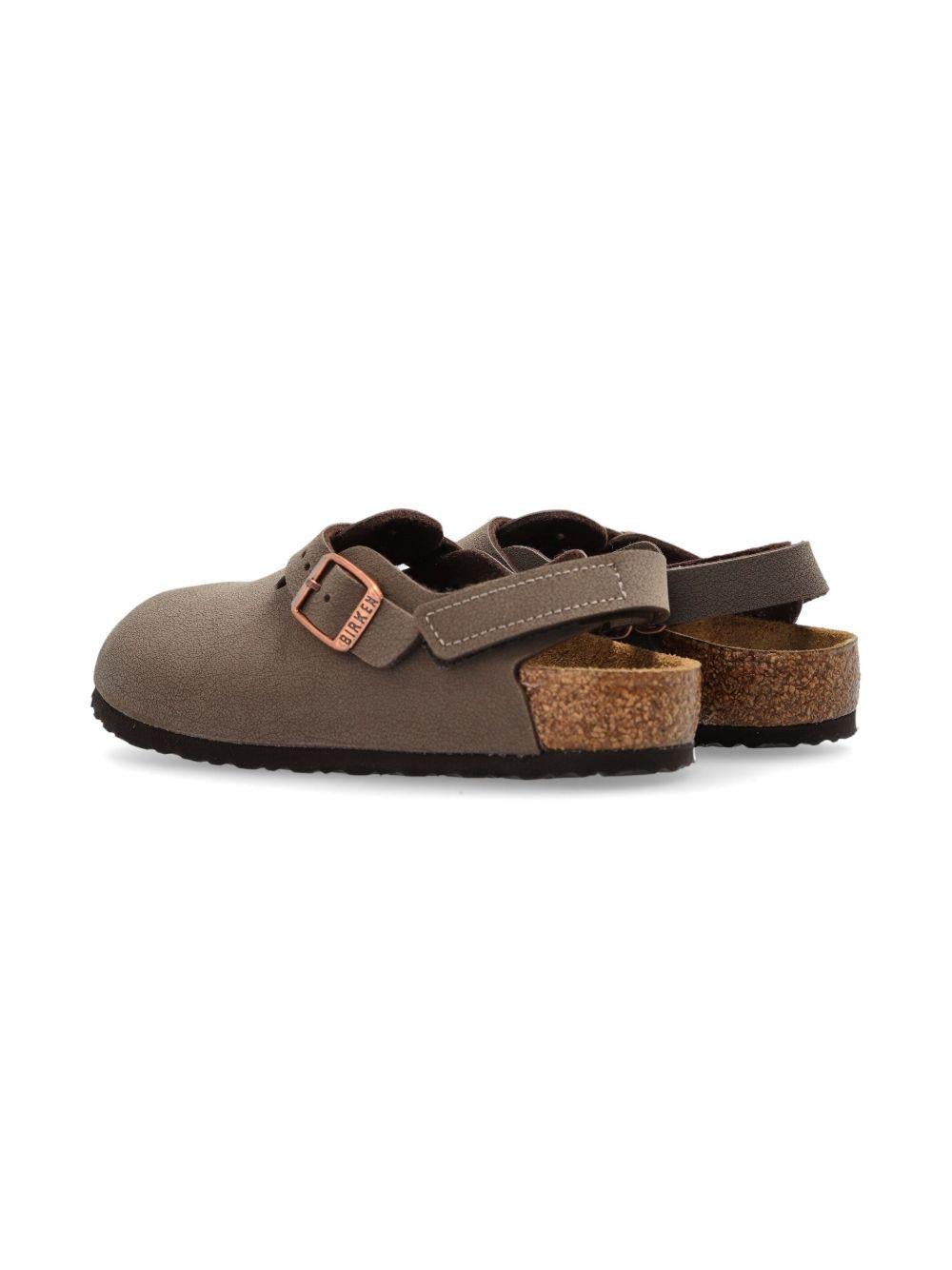 Clogs Tokio per bambino Birkenstock Kids marrone con cinturino posteriore - Rubino Kids