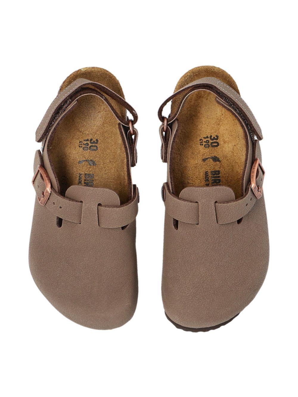 Clogs Tokio per bambino Birkenstock Kids marrone con cinturino posteriore - Rubino Kids