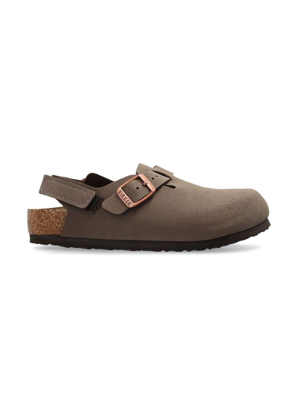 Clogs Tokio per bambino Birkenstock Kids marrone con cinturino posteriore - Rubino Kids