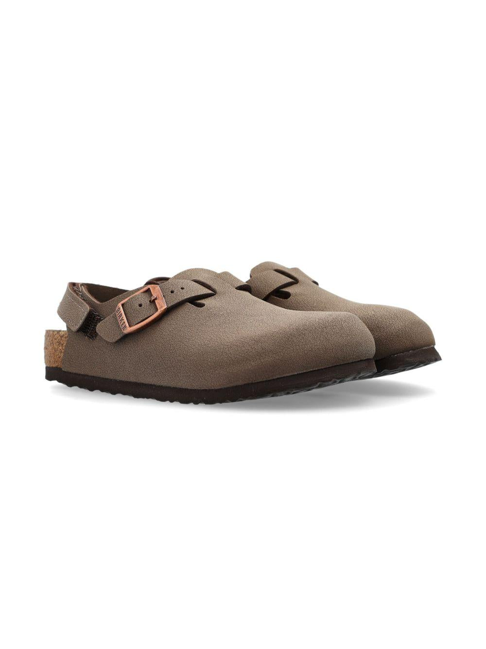 Clogs Tokio per bambino Birkenstock Kids marrone con cinturino posteriore - Rubino Kids