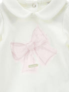 Completo body e gonna per neonata Monnalisa bianco con dettaglio con fiocco - Rubino Kids