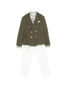 Completo confort per bambino Colorichiari verde a doppiopetto - Rubino Kids