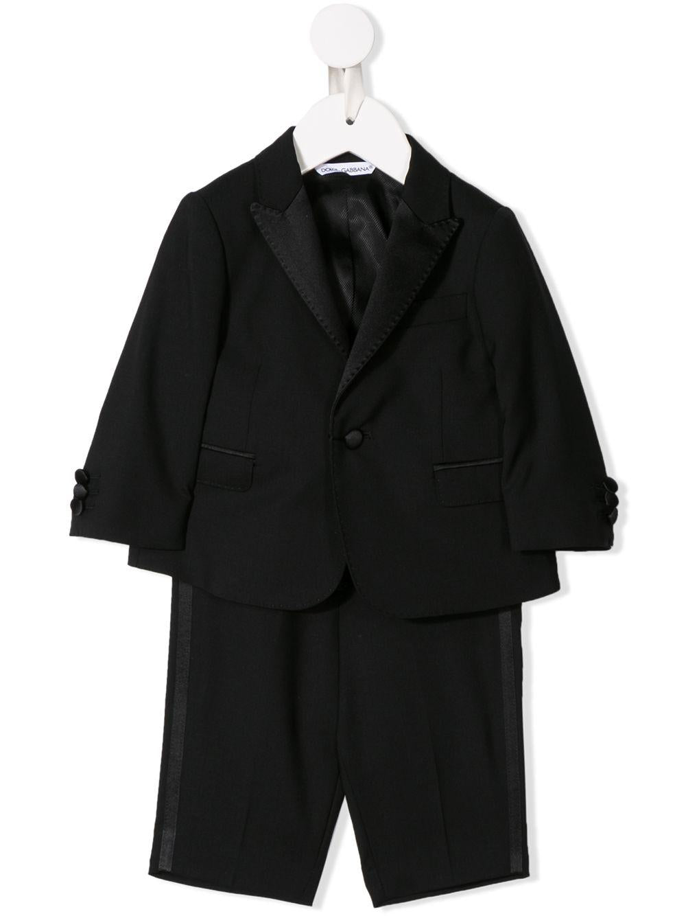 Completo elegante per neonato Dolce & Gabbana nero modello con risvolto - Rubino Kids