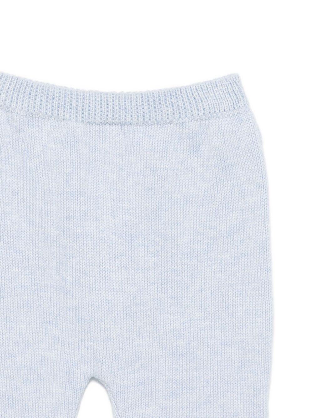 Completo maglione e pantaloni Paz Rodríguez azzurro con dettaglio traforato - Rubino Kids