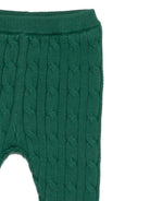 Completo maglione e pantaloni per neonato Polo Ralph Lauren Kids verde con bottoni - Rubino Kids