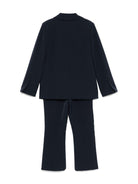 Completo per bambina John Richmond Junior blu monopetto con tasca a filetto sul petto - Rubino Kids