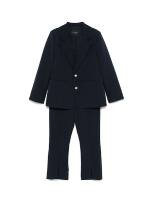 John Richmond Junior girls' single-breasted blue suit with chest welt pocket