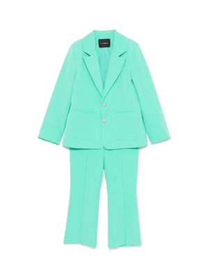 John Richmond Junior girls' green single-breasted suit with chest welt pocket
