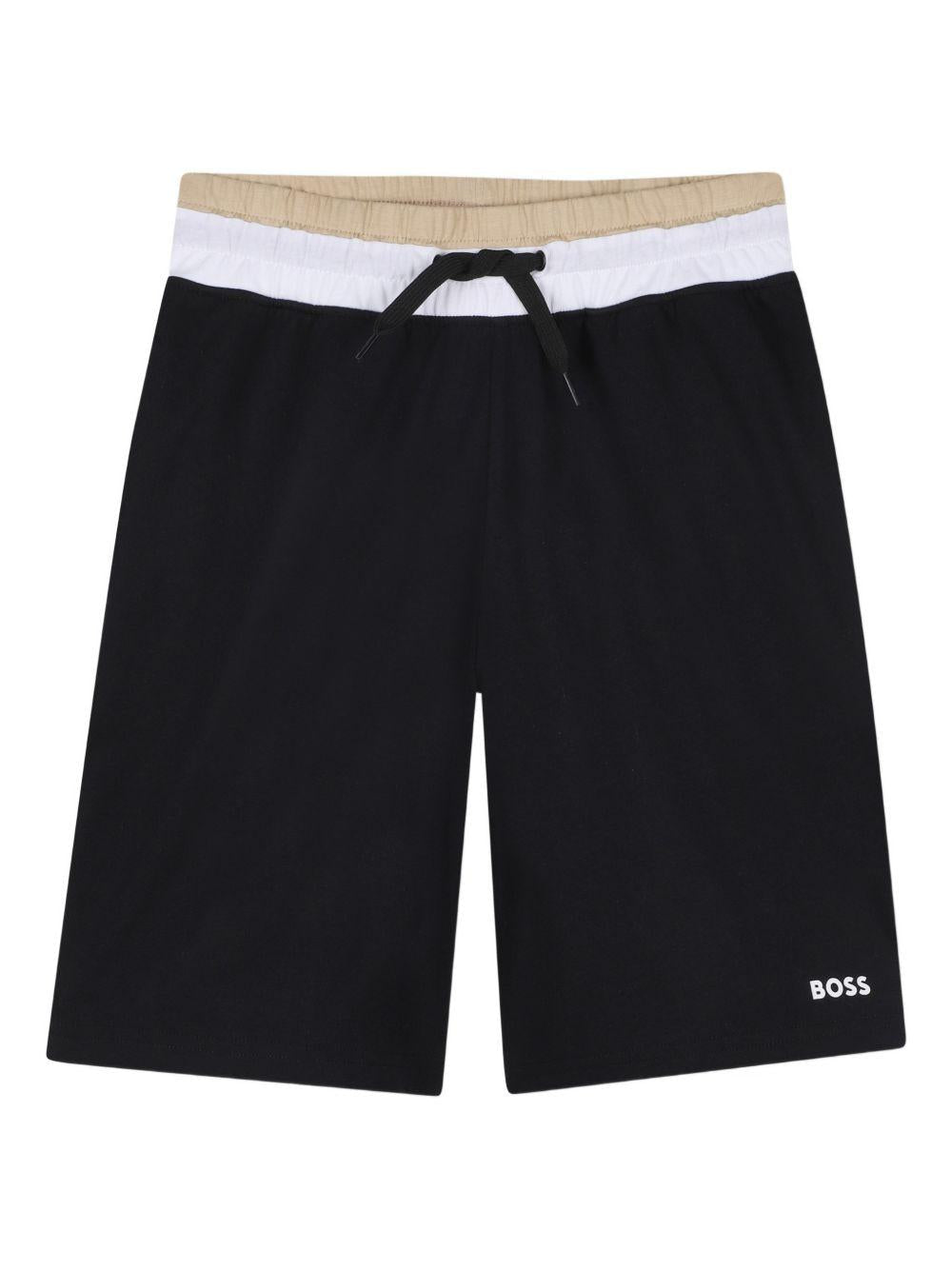 Completo per bambino Boss Kids nero con dettagli a contrasto - Rubino Kids