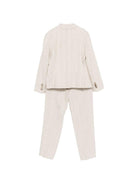 Completo per bambino Colorichiari beige con motivo gessato (5 pezzi) - Rubino Kids