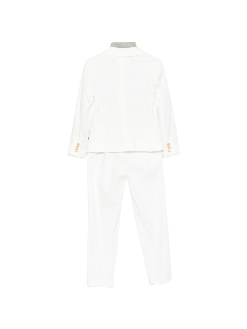 Completo per bambino Colorichiari bianco modello doppiopetto (3 pezzi) - Rubino Kids