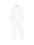 Completo per bambino Colorichiari bianco modello doppiopetto (3 pezzi) - Rubino Kids