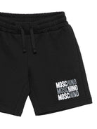 Completo per bambino Moschino Kids nero con logo sul davanti - Rubino Kids