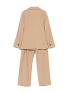 Completo per bambino Paolo Pecora Kids beige con giacca doppiopetto - Rubino Kids