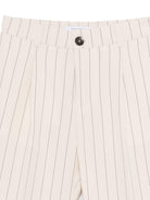 Completo per bambino Paolo Pecora Kids beige monopetto gessato - Rubino Kids