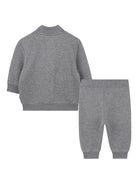Completo per neonato Boss Kids grigio con applicazione logo - Rubino Kids
