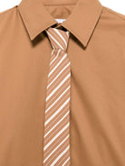 Completo tre pezzi per bambino Colorichiari beige gessato con doppiopetto - Rubino Kids