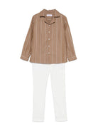 Completo tre pezzi per bambino Colorichiari bianco con chiusura doppiopetto - Rubino Kids