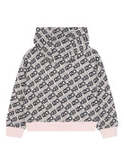 Completo tuta sportiva per bambina Kenzo Kids rosa con stampa con logo all - over - Rubino Kids