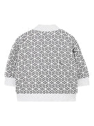 Completo tuta sportiva per neonato Kenzo Kids grigio con motivo con ricamo geometrico - Rubino Kids