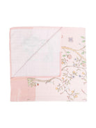 Coperta Bloom per neonata Atelier Choux rosa con stampa all - over - Rubino Kids