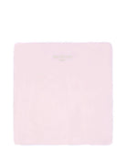 Coperta per neonata Balmain Kids rosa con logo ricamato e forma quadrata - Rubino Kids