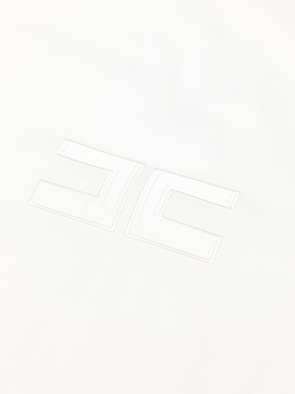 Coperta per neonata Elisabetta Franchi La Mia Bambina avorio con logo ricamato - Rubino Kids