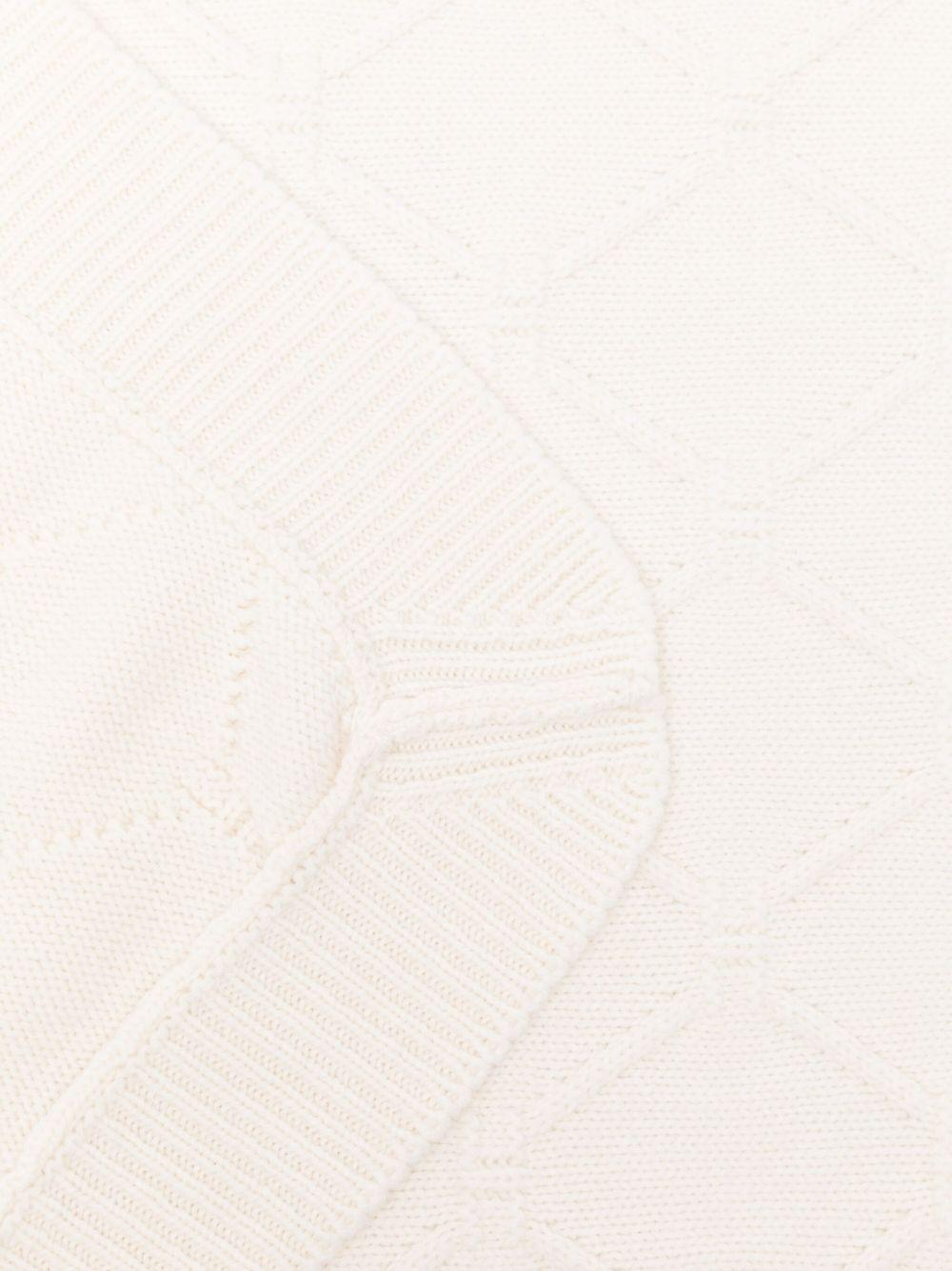 Coperta per neonata Elisabetta Franchi La Mia Bambina beige in lana merino - Rubino Kids
