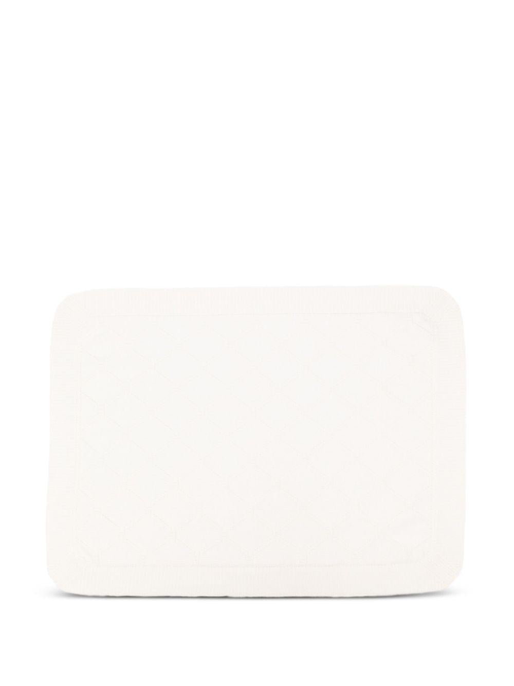 Coperta per neonata Elisabetta Franchi La Mia Bambina beige in lana merino - Rubino Kids