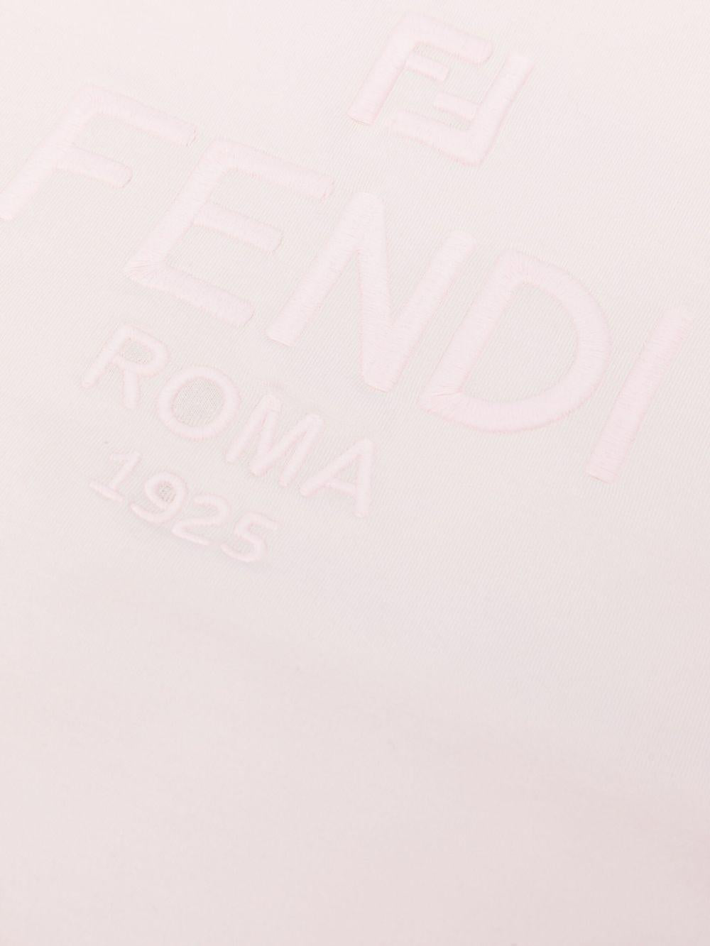 Coperta per neonata Fendi Kids rosa con logo ricamato - Rubino Kids