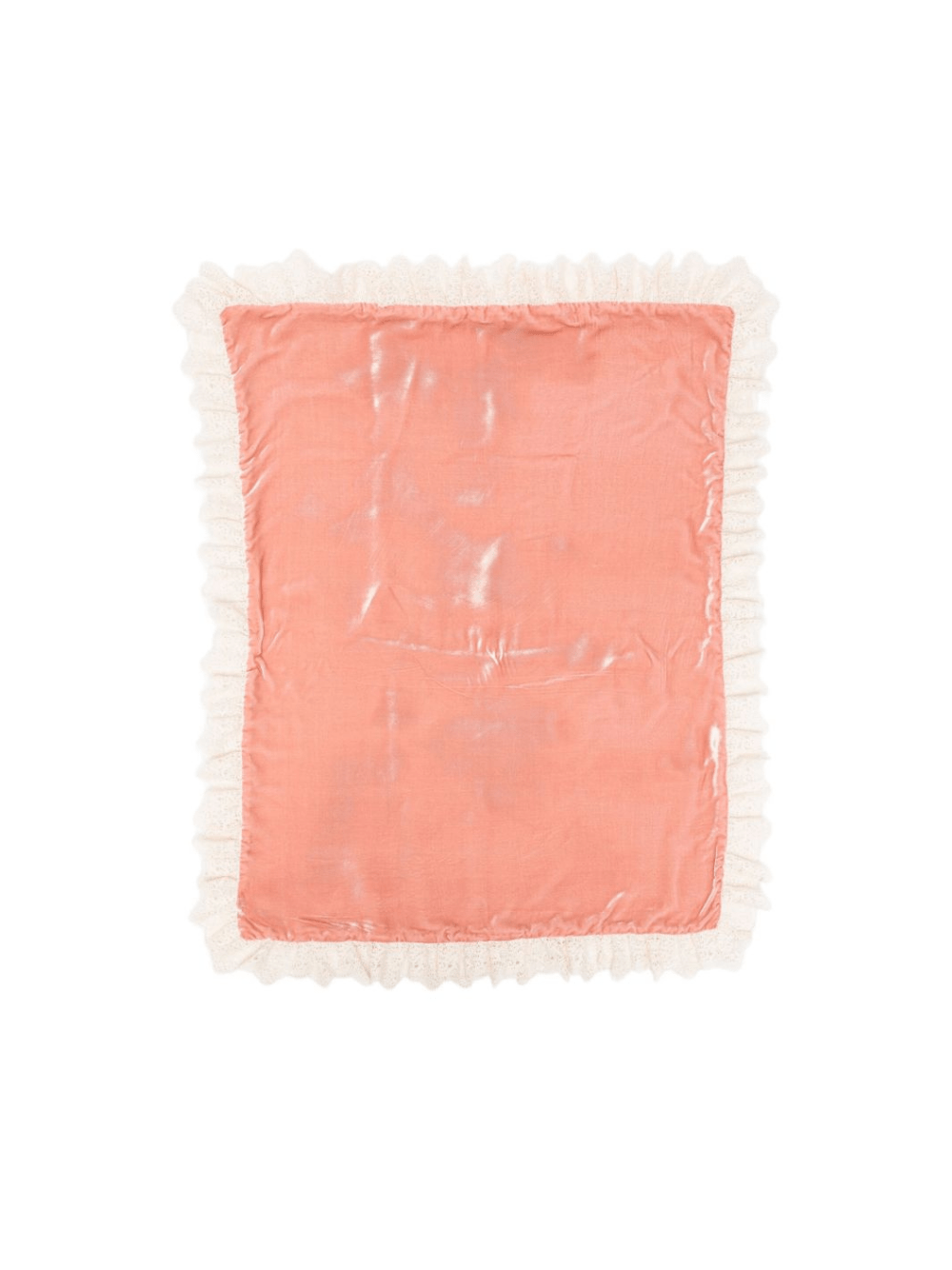 Coperta per neonata Jesurum Baby rosa con dettaglio pizzo - Rubino Kids