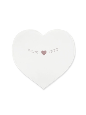 Coperta per neonata La Stupenderia bianca a forma di cuore