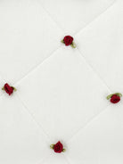 Coperta per neonata Monnalisa bianca con applicazione a fiori - Rubino Kids