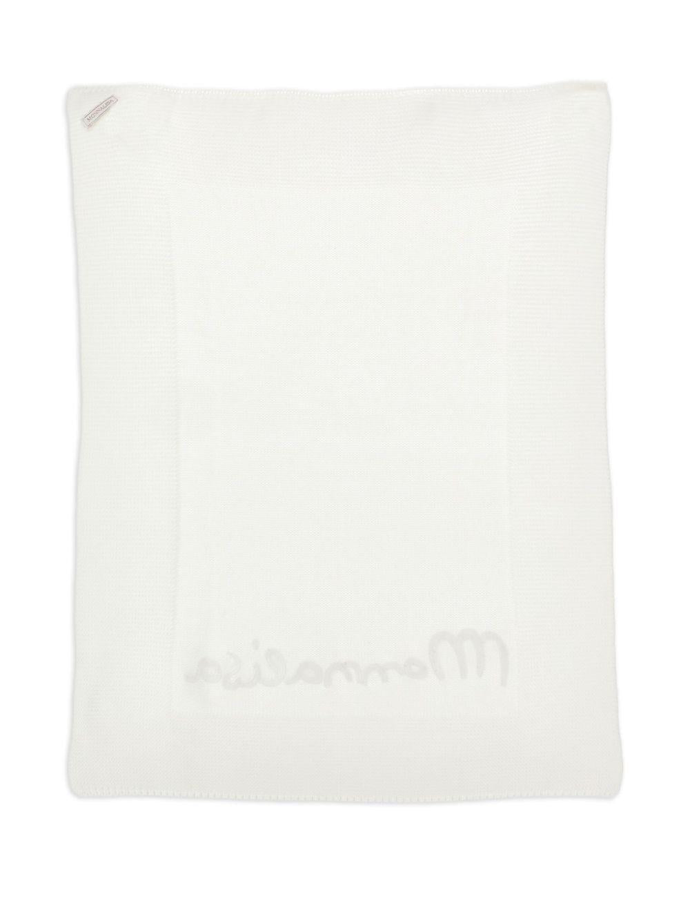 Coperta per neonata Monnalisa bianco con ricamo - Rubino Kids