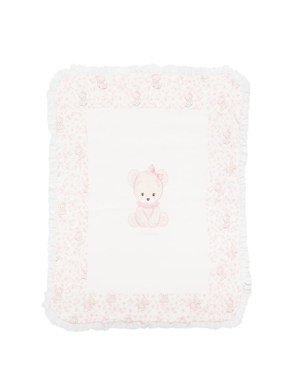 Coperta per neonata Monnalisa rosa con stampa orsacchiotto - Rubino Kids