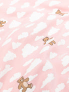 Coperta per neonata Moschino Kids rosa con stampa peluche a forma di nuvola all - over - Rubino Kids
