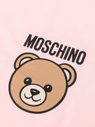 Coperta per neonata Moschino Kids rosa con stampa Teddy Bear - Rubino Kids