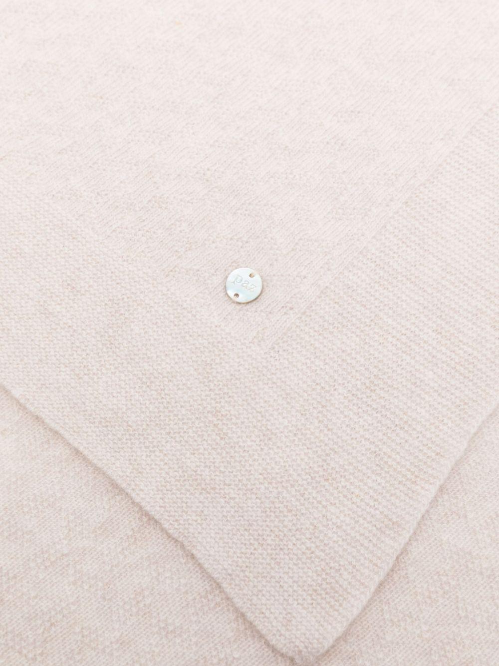 Coperta per neonata Paz Rodríguez beige a forma quadrata - Rubino Kids