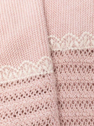 Coperta per neonata Paz Rodríguez rosa con bordo in pizzo - Rubino Kids