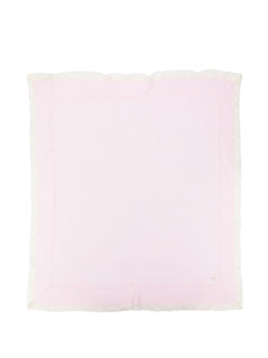 Coperta per neonata Paz Rodríguez rosa con logo ricamato