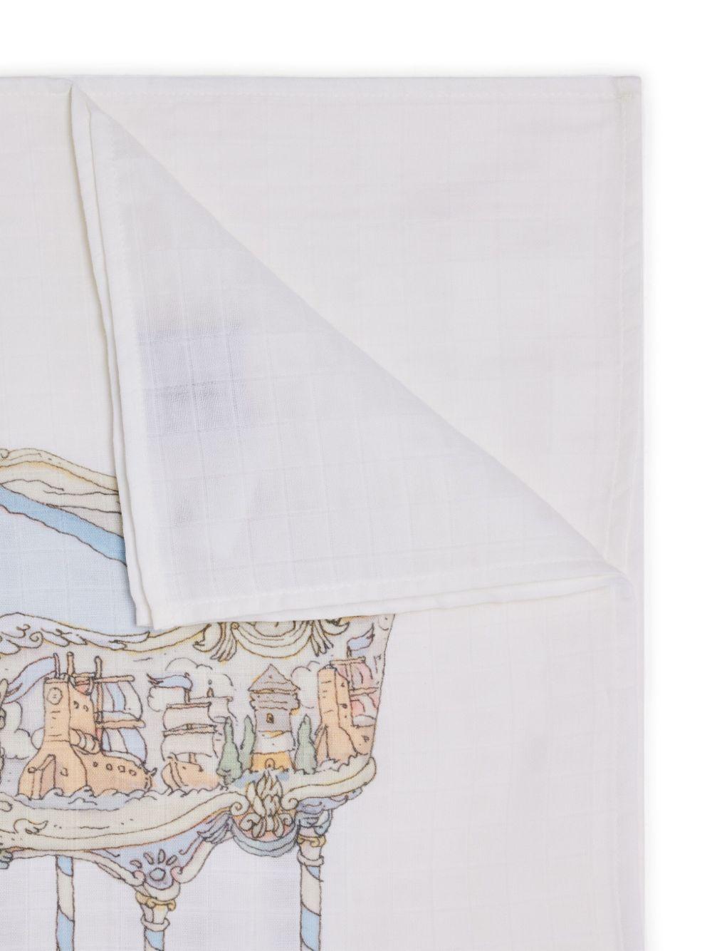 Coperta per neonati Atelier Choux multicolore con stampa illustrazione - Rubino Kids