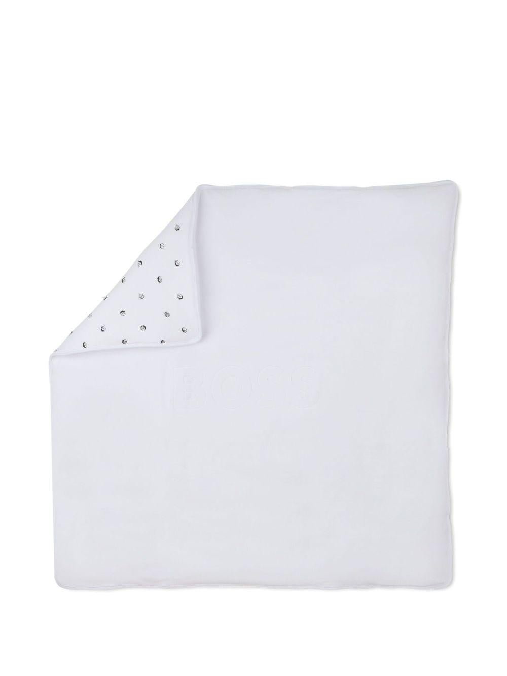 Coperta per neonati Boss Kids bianca con motivo a pois - Rubino Kids