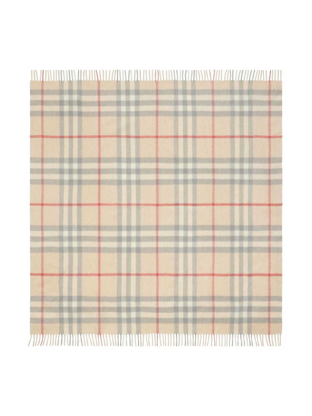 Coperta per neonati Burberry Kids beige con fantasia tartan vintage check - Rubino Kids