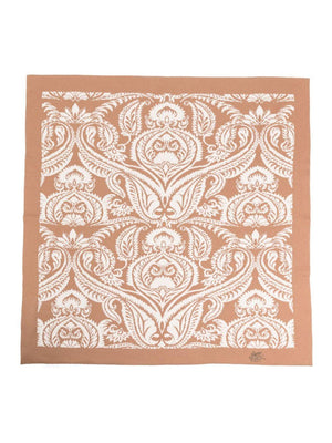 Coperta per neonati Etro Kids beige con motivo damascato