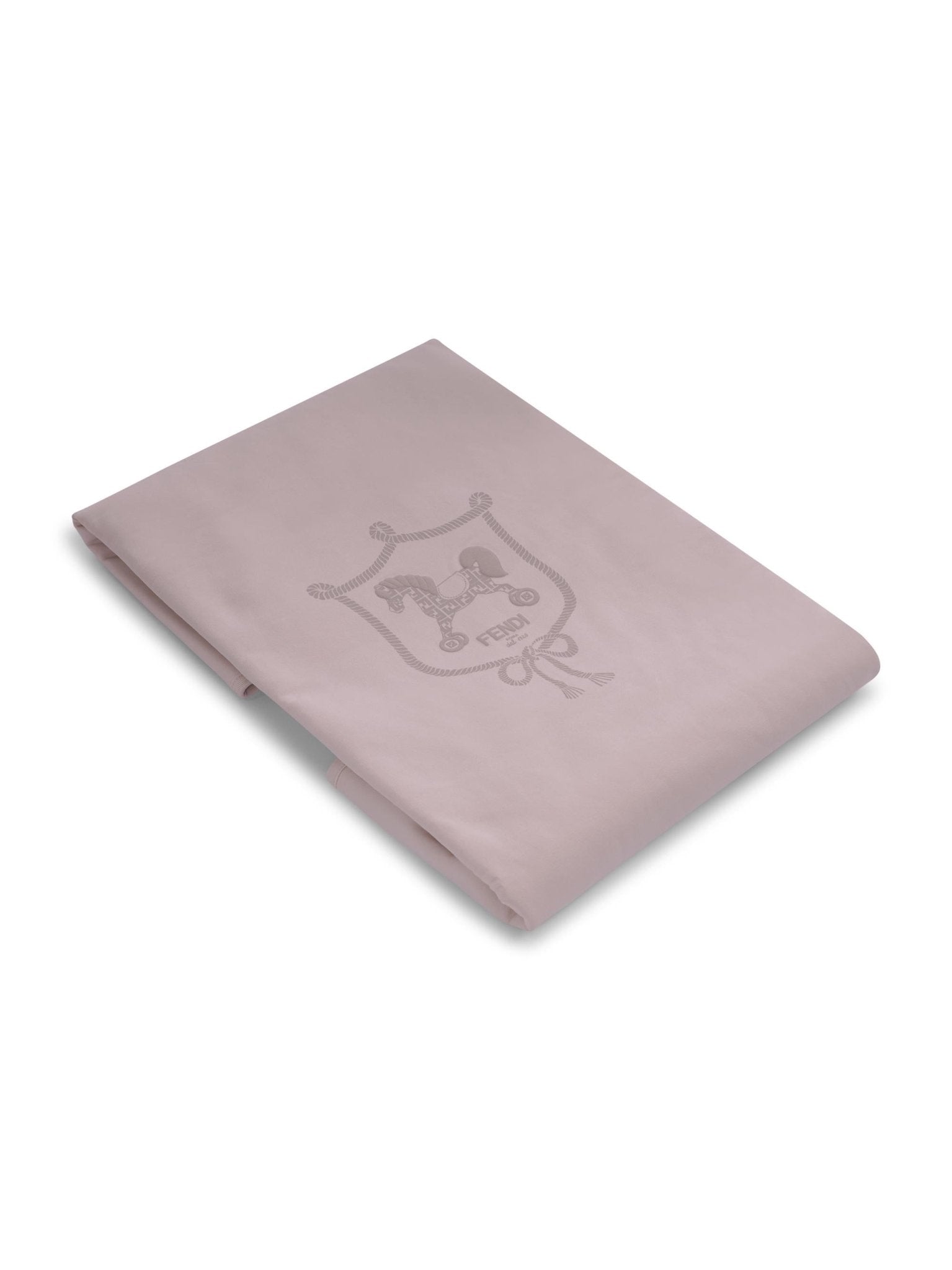 Coperta per neonati Fendi Kids beige con stampa Cavallino Fendi sul davanti - Rubino Kids