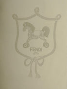 Coperta per neonati Fendi Kids beige con stampa Cavallino Fendi sul davanti - Rubino Kids