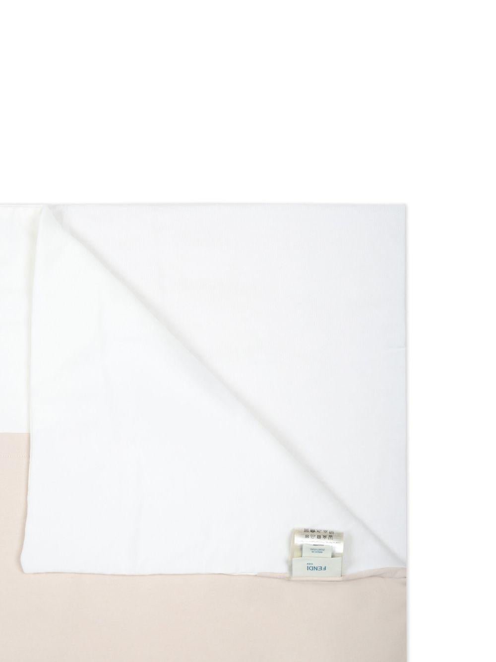 Coperta per neonati Fendi Kids beige con stampa con orsetto - Rubino Kids