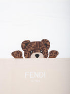 Coperta per neonati Fendi Kids beige con stampa con orsetto - Rubino Kids