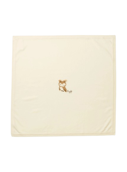 Coperta per neonati Il Gufo beige con motivo gufo - Rubino Kids